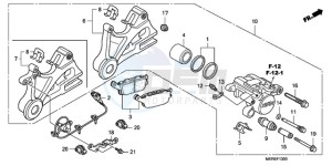 CBF600N9 France - (F / CMF) drawing REAR BRAKE CALIPER