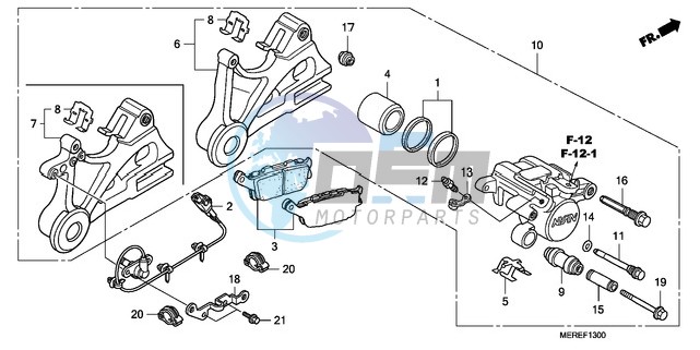 REAR BRAKE CALIPER