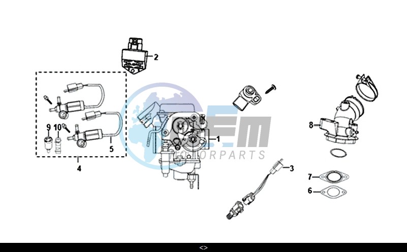 CARBURETOR ASSY / MASK 50 (XE05W1-IT) (L7-L9)