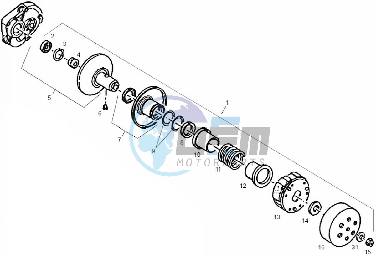 Secondary pulley (Positions)