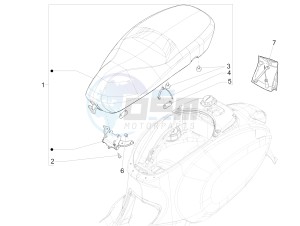 150 4T 3V ie Primavera (NAFTA) drawing Saddle/seats