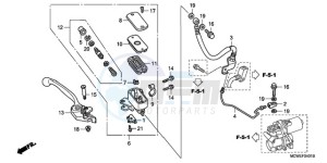 VFR800A9 Europe Direct - (ED / ABS MME) drawing FR. BRAKE MASTER CYLINDER (VFR800A)