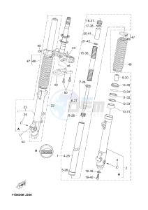 XTZ660Z TENERE (11D9) drawing FRONT FORK 2