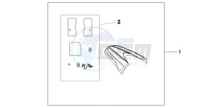 CB600F39 Spain - (SP / ST) drawing REAR SEAT COWL PEARL COOL WHITE