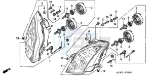 VFR8009 Ireland - (EK / MME) drawing HEADLIGHT (E,ED,EK,F)