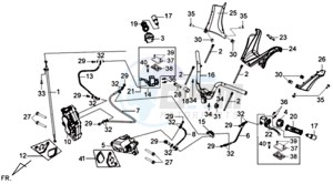 GTS 125 EFI drawing FRONT FORK/ FRONT WHEEL / FRONT FENDER