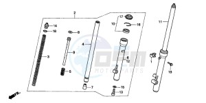 XR70R drawing FRONT FORK