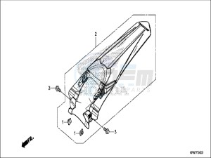 CRF250RH Europe Direct - (ED) drawing REAR FENDER