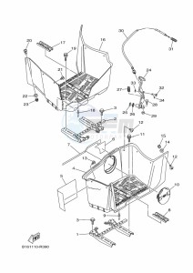 YFM700FWBD KODIAK 700 EPS (BGFD) drawing STAND & FOOTREST