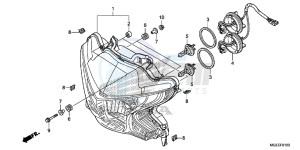 VFR1200FF VFR1200F UK - (E) drawing HEADLIGHT