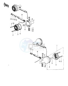 KM 100 A (A1 till A7) drawing TURN SIGNALS -- KM100-A1 Till A4- -