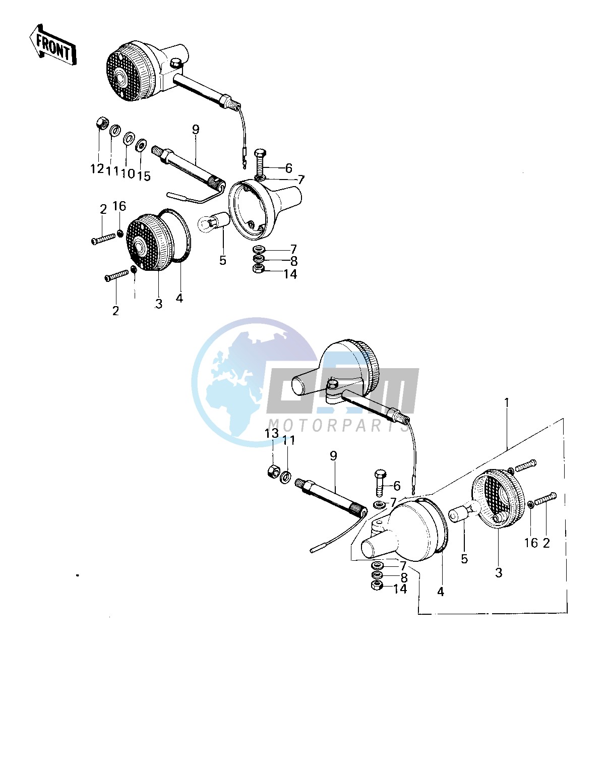 TURN SIGNALS -- KM100-A1 Till A4- -