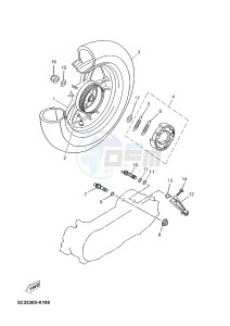 YN50FU NEO'S 4 (2ACB) drawing REAR WHEEL