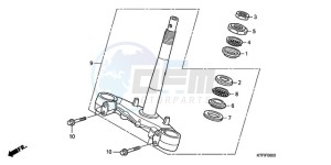 SH1259 UK - (E) drawing STEERING STEM