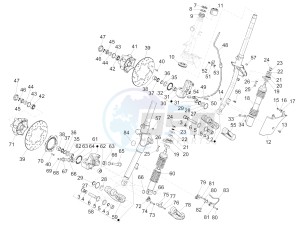 SUPER GTS 125 4T IE ABS-NOABS E3 (EMEA) drawing Fork/steering tube - Steering bearing unit