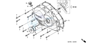 VFR800A9 France - (F / ABS CMF MME) drawing RIGHT CRANKCASE COVER