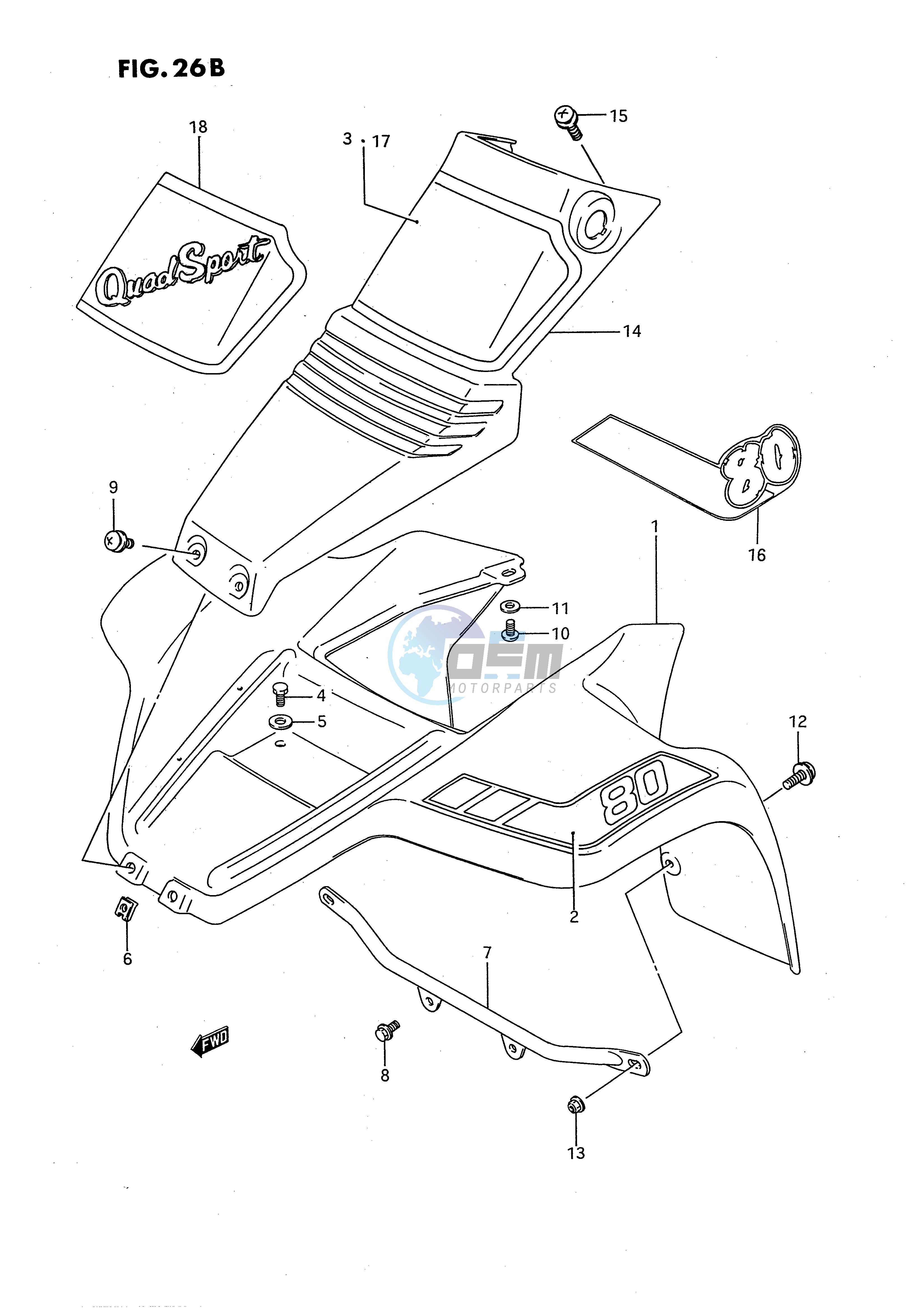 FRONT FENDER (MODEL M N P R)