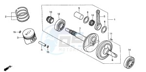 TRX200D FOURTRAX drawing CRANKCASE/PISTON