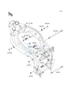 ZX 636 C [NINJA ZX-6R] (C1) C1 drawing ENGINE MOUNT