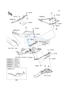 ZX 600 R [NINJA ZX-6R MONSTER ENERGY] (R9FA) R9F drawing SIDE COVERS