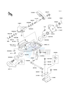 JT 1100 F [1100 STX D.I.] (F1-F2) [1100 STX D.I.] drawing HANDLE POLE