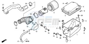 TRX400EX SPORTRAX 400EX drawing AIR CLEANER