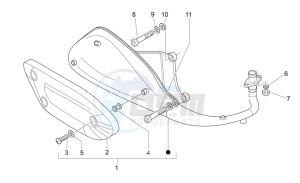 Mojito 125 e3 drawing Exhaust unit