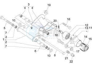 MP3 300 4t 4v ie lt ibrido drawing Swinging arm