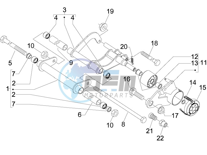 Swinging arm