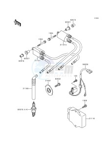 ZX 900 B [NINJA ZX-9R] (B4) [NINJA ZX-9R] drawing IGNITION SYSTEM