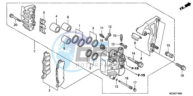 REAR BRAKE CALIPER