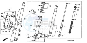 ST1300A9 ED / ABS MME drawing FRONT FORK