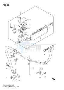 GSF650 (E2) Bandit drawing CLUTCH MASTER CYLINDER (SEE NOTE)