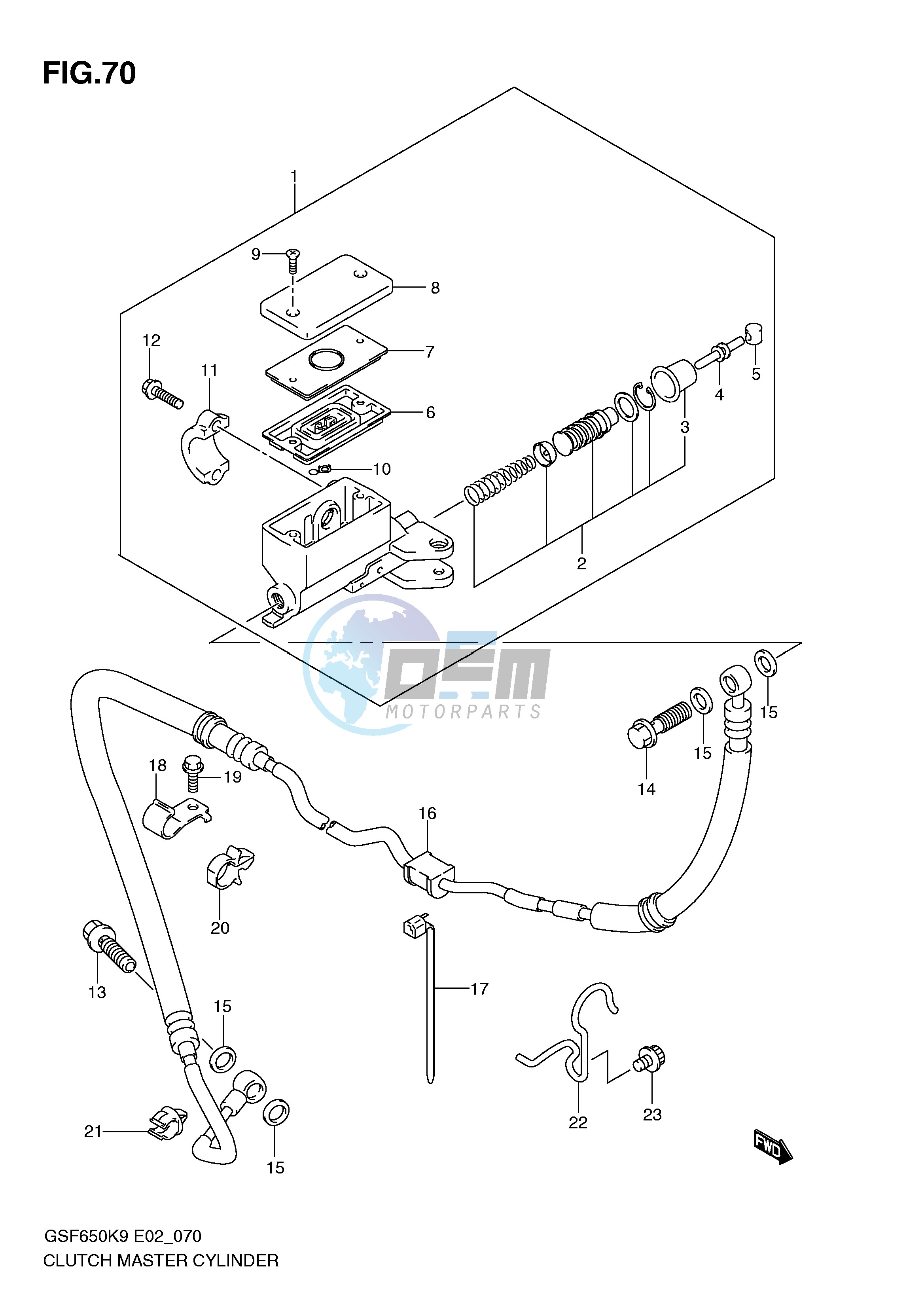 CLUTCH MASTER CYLINDER (SEE NOTE)