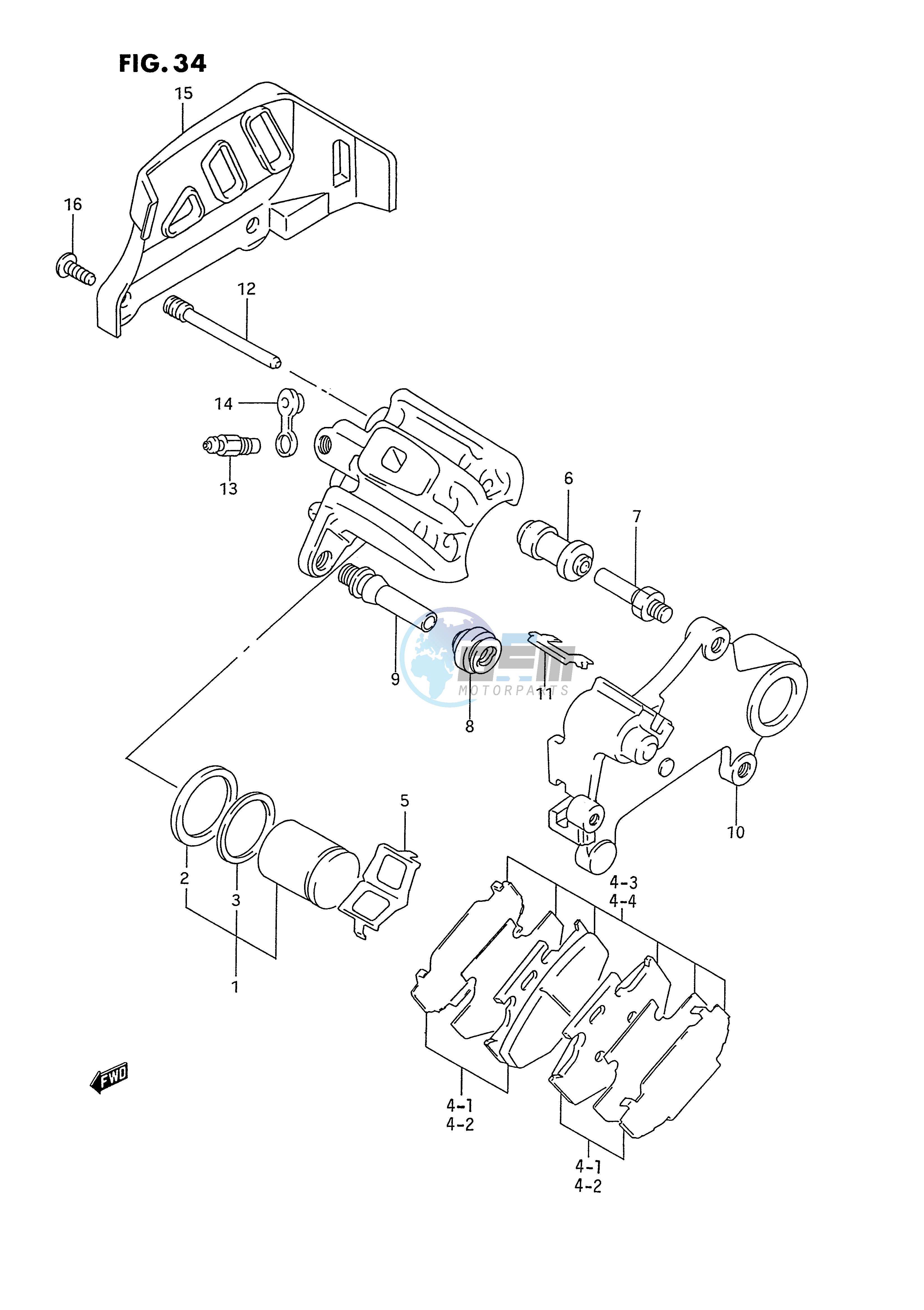 REAR CALIPER (MODEL P R)