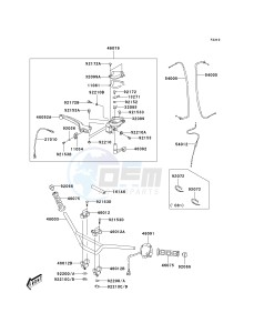 KSF 90 A [KFX90] (A7F-A9S) A7F drawing HANDLEBAR