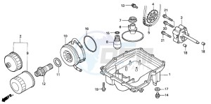 CBR600FS drawing OIL PAN/OIL PUMP