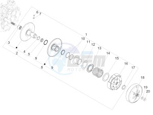 GTS 125 E4 ABS 4T SUPER (EMEA) drawing Driven pulley