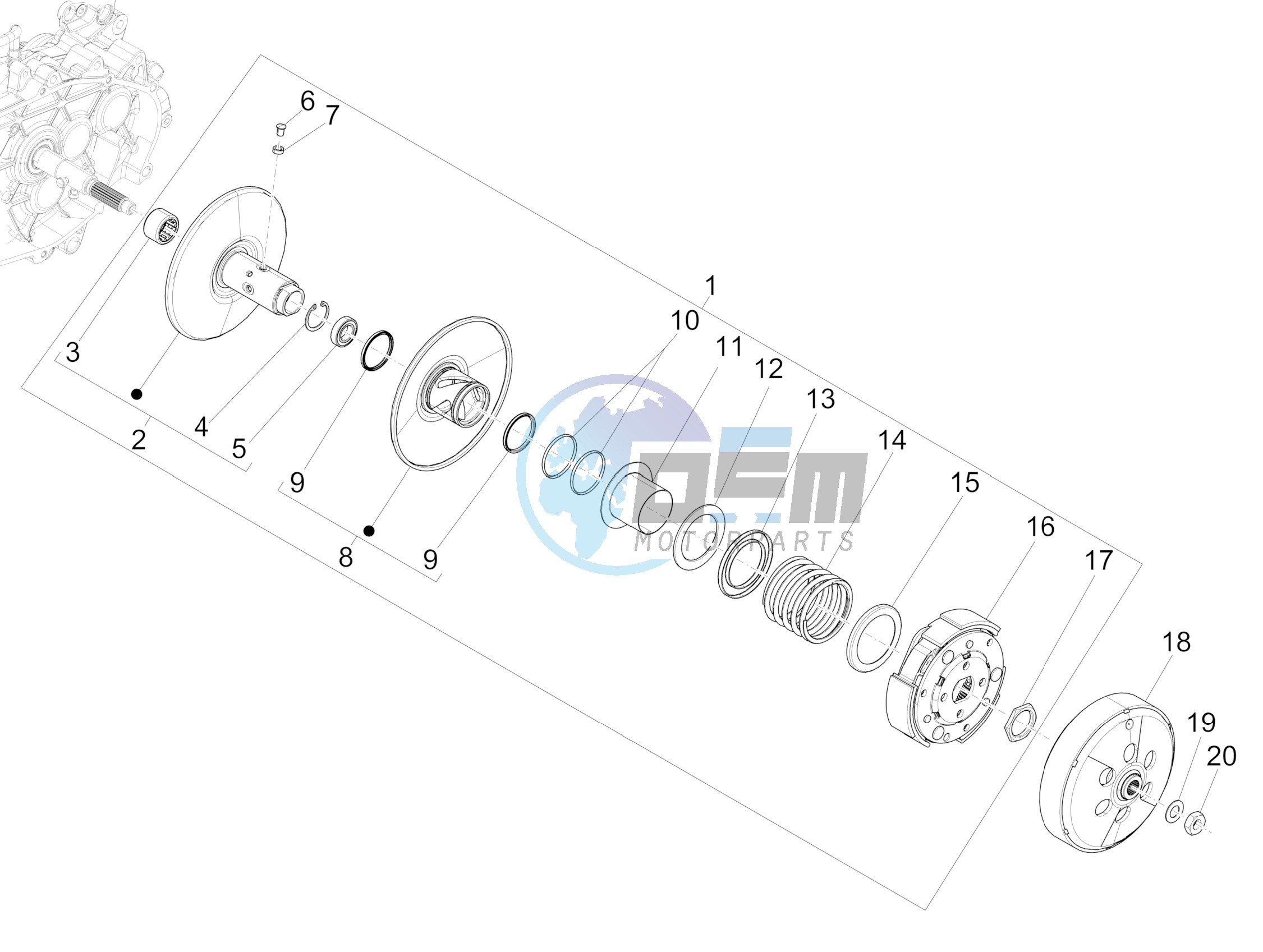 Driven pulley