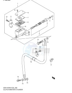 GSX1400 (E2) drawing CLUTCH MASTER CYLINDER