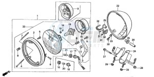 VT750DC SHADOW drawing HEADLIGHT (E/ED/F/H/KO/U/2ED)