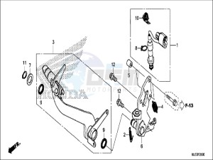 NC750JH Europe Direct - (ED) drawing BRAKE PEDAL