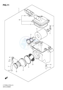 LT-F250 (E33) drawing AIR CLEANER