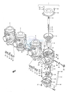 GSX-R750 (E28) drawing CARBURETOR