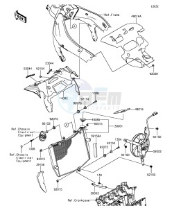 NINJA ZX-6R ABS ZX636FGF FR GB XX (EU ME A(FRICA) drawing Radiator