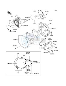 W800 EJ800ABS GB XX (EU ME A(FRICA) drawing Right Engine Cover(s)