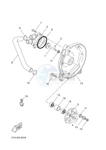 NS50N AEROX NAKED (1PL4) drawing WATER PUMP