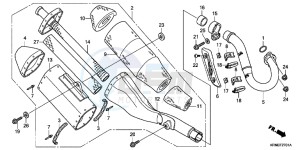 CRF250RD CRF250R Europe Direct - (ED) drawing EXHAUST MUFFLER (CRF250RB/C/D)