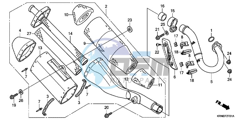 EXHAUST MUFFLER (CRF250RB/C/D)