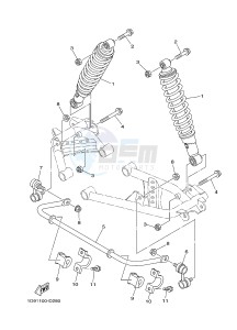 YFM450FWA GRIZZLY 450 IRS (BM81) drawing REAR SUSPENSION